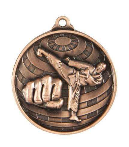 Global Karate Medal - 50mm G/S/B
