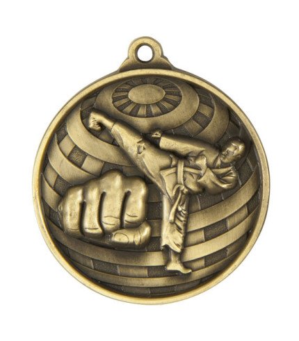 Global Karate Medal - 50mm G/S/B