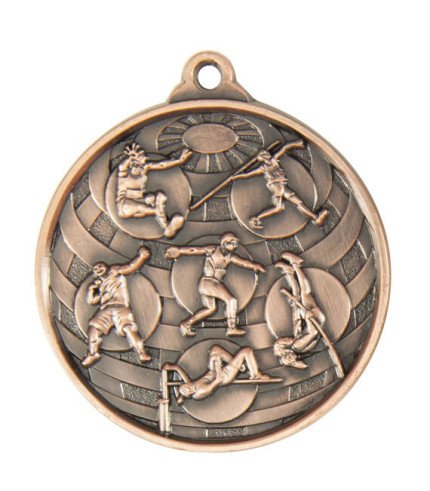 Global Track and Field Medal - 50mm G/S/B