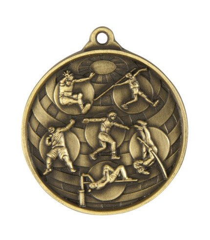 Global Track and Field Medal - 50mm G/S/B