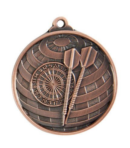 Global Dart Medal - 50mm G/S/B