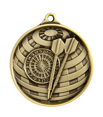 Global Dart Medal - 50mm G/S/B