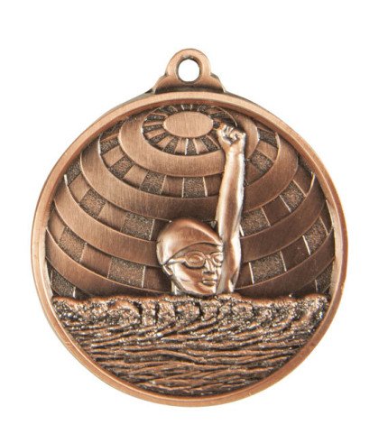 Global Swimming Medal - 50mm G/S/B