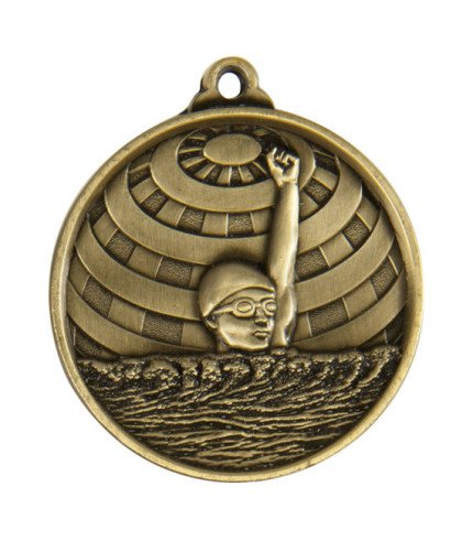 Global Swimming Medal - 50mm G/S/B