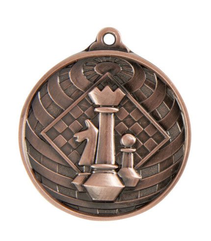 Global Chess Medal - 50mm G/S/B