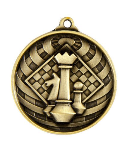 Global Chess Medal - 50mm G/S/B