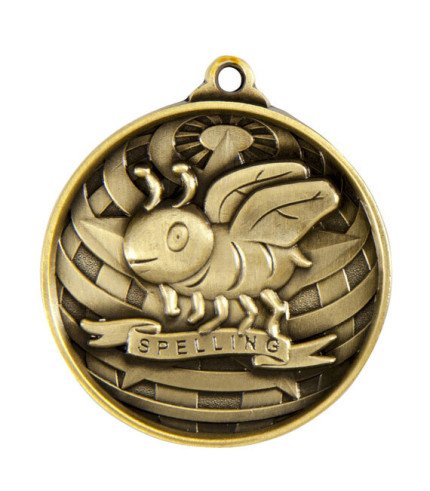 Global Spelling Medal - 50mm G/S/B