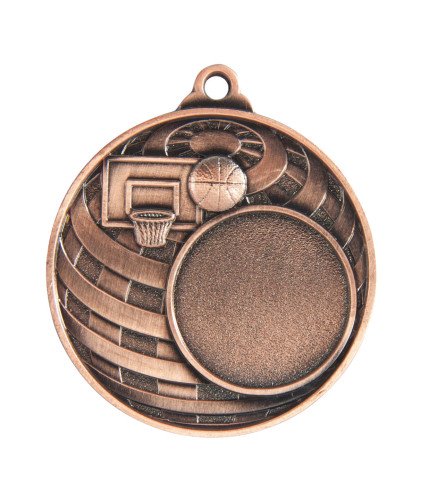 Global Basketball Medal Insert - 50mm G/S/B