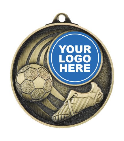 Sport Insert Football Medal - 50mm G/S