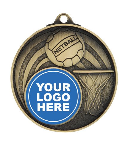 Sport Insert Netball Medal - 50mm G/S