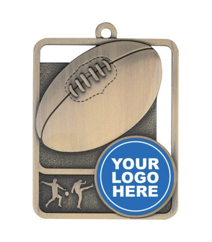 Rosetta AFL Insert Medal - 62mm G/S/B