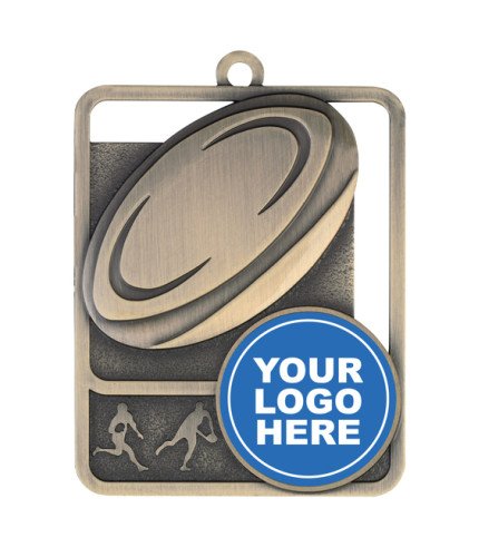 Rosetta Rugby Insert Medal - 62mm G  & S