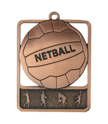 Rosetta Netball Medal - 62mm G/S/B