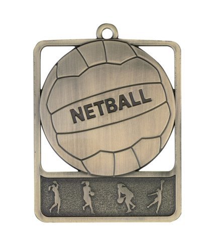 Rosetta Netball Medal - 62mm G/S/B