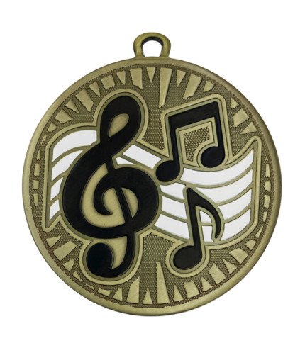 Spark Medal 55mm - Music Antique Gold