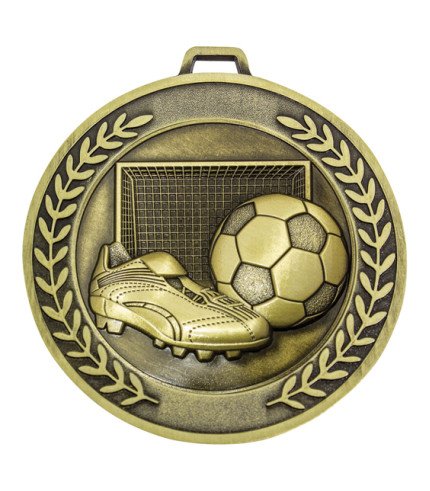 Prestige Medal Gold/Silver 70mm - Football