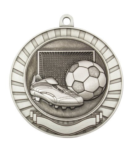 Eco Scroll Medal 70mm - Football G&S