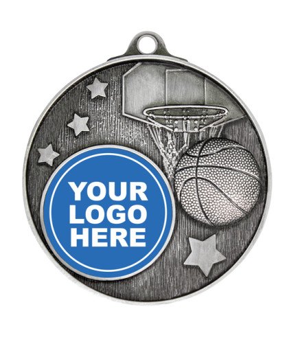Club Insert Basketball Medal - 50mm G/S