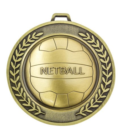 Prestige Medal Gold/Silver 70mm - Netball