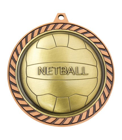 Venture Medal 60mm - Netball G/S/B