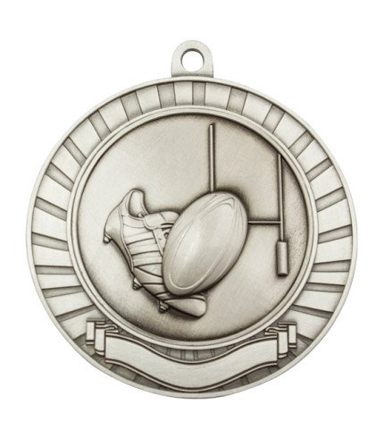 Eco Scroll Medal 70mm - Rugby G&S