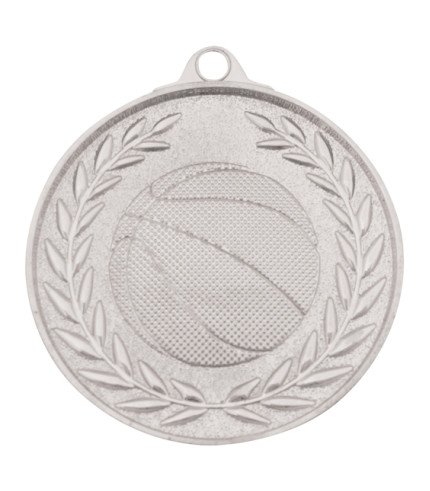 Wreath Medal 50mm - Basketball G/S/B