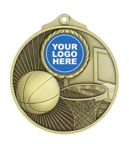Summit Medal 65mm - Basketball Gold