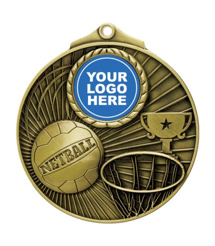 Summit Medal 70mm - Netball Gold