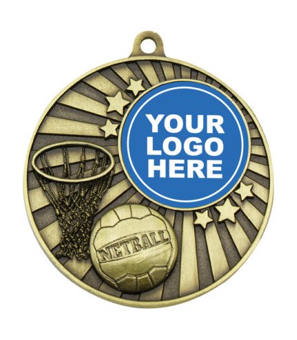 Impact Medal 50mm - Netball G&S