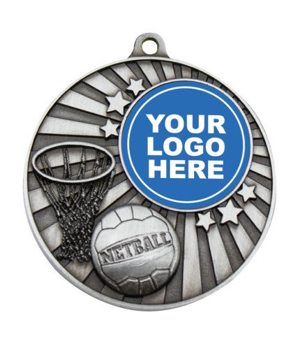 Impact Medal 50mm - Netball G&S