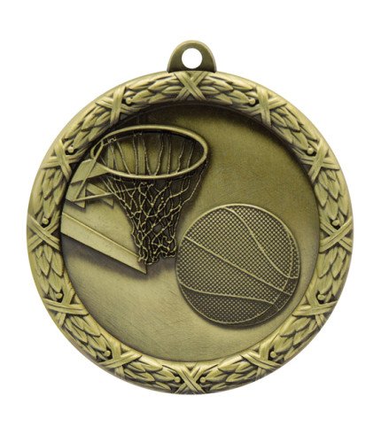 Derby Medal 65mm - Basketball Gold
