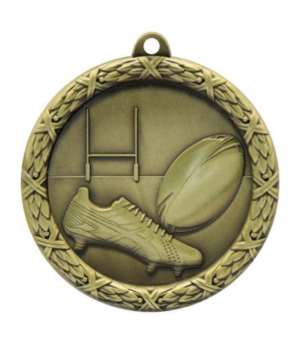 Derby Medal 65mm - Rugby Gold