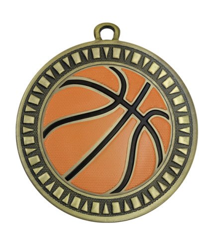Spark Medal 55mm - Basketball Antique Gold