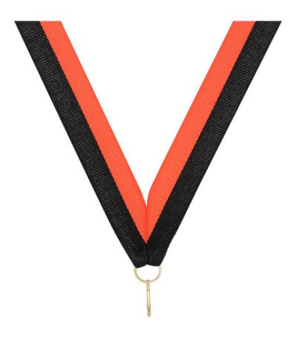 Medal Ribbon - Orange & Black