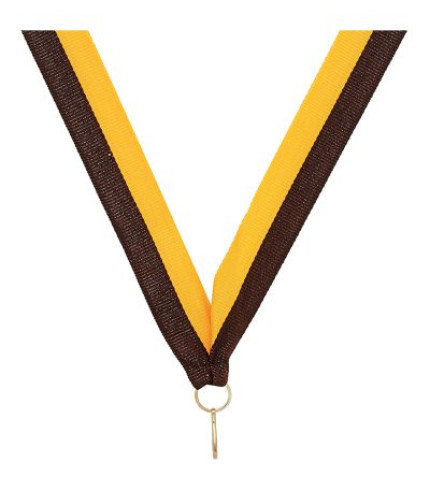 Medal Ribbon - Brown/Gold