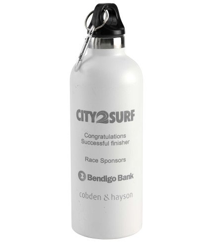 Water Bottle, Double Wall - White