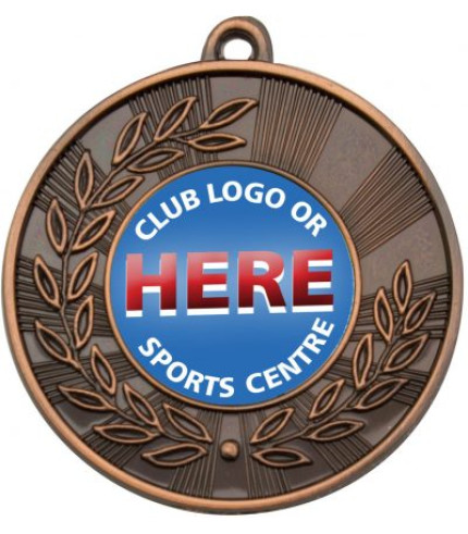 Insert Medal - Shiny Laurel - 25mm centre - Generic