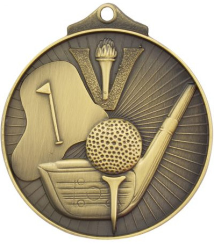 Golf Medal - 52mm G/S/B