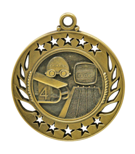 Classic Galaxy Swimming Medal