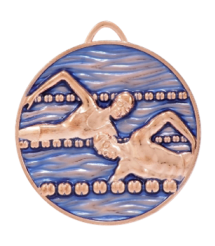 Paint Filled Medal - Swimming