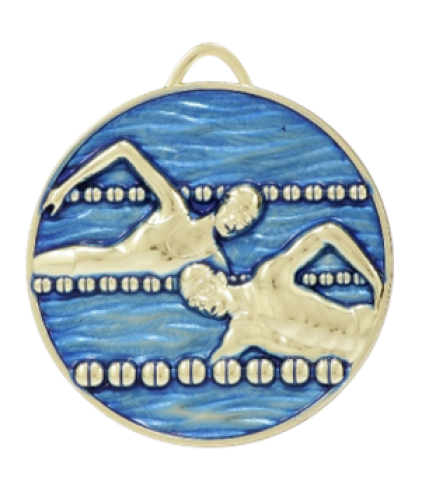 Paint Filled Medal - Swimming