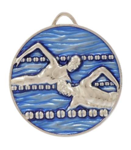 Paint Filled Medal - Swimming