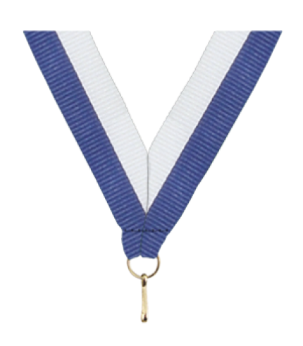 Medal Ribbon - Blue/White