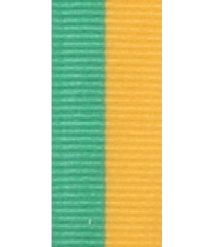 Medal Ribbon - Green/Gold