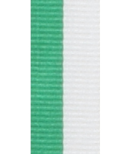 Medal Ribbon - Green/White