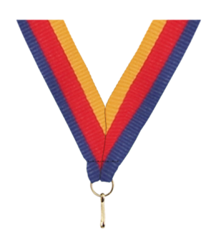 Medal Ribbon - Blue/Red/Yellow