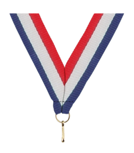 Medal Ribbon - Blue, White & Red