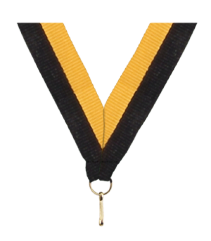 Medal Ribbon - Black/Gold