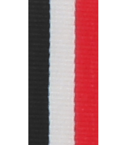 Medal Ribbon - Black/White/Red