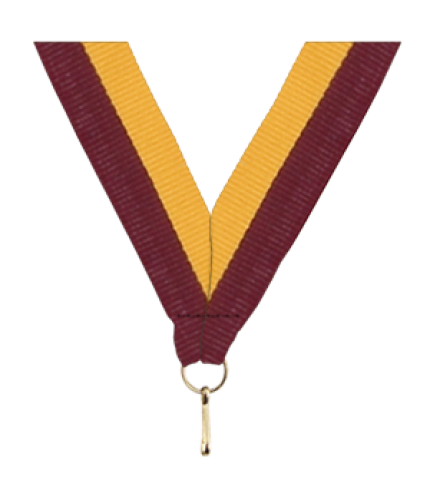 Medal Ribbon - Maroon/Gold